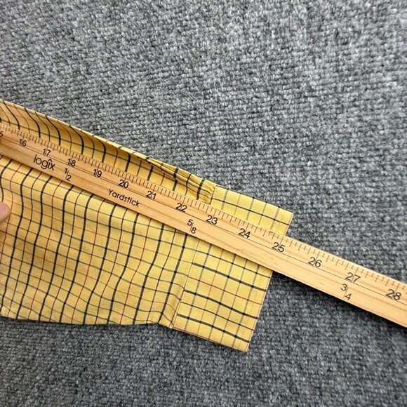 Brooks Brothers Oxford Cloth Button Down Yellow Check XL Non Iron Supima Cotton - Picture 13 of 16